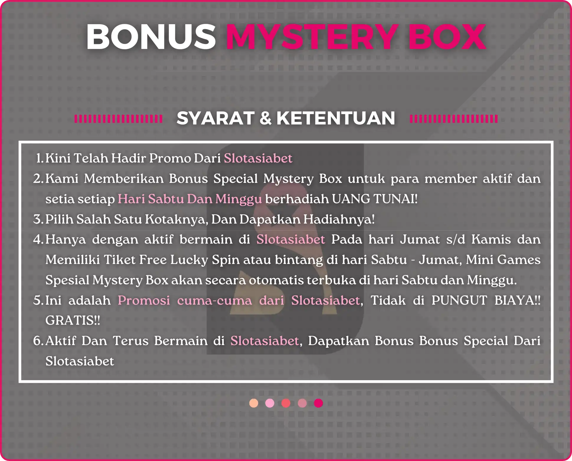 bonus MYSTERY BOX 
